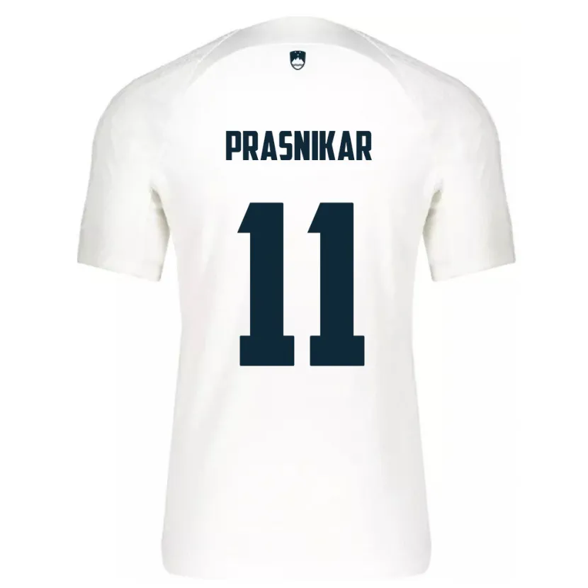 Danxen Dames Slovenië Lara Prašnikar #11 Wit Thuisshirt Thuistenue 24-26 T-Shirt