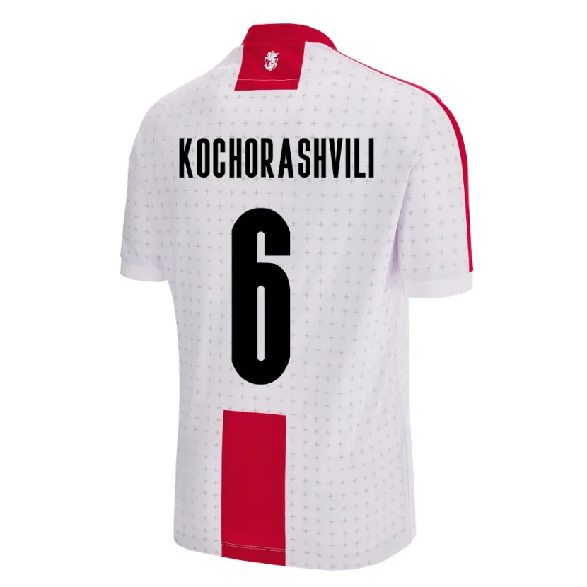 Danxen Dames Georgia Giorgi Kochorashvili #6 Wit Thuisshirt Thuistenue 24-26 T-Shirt