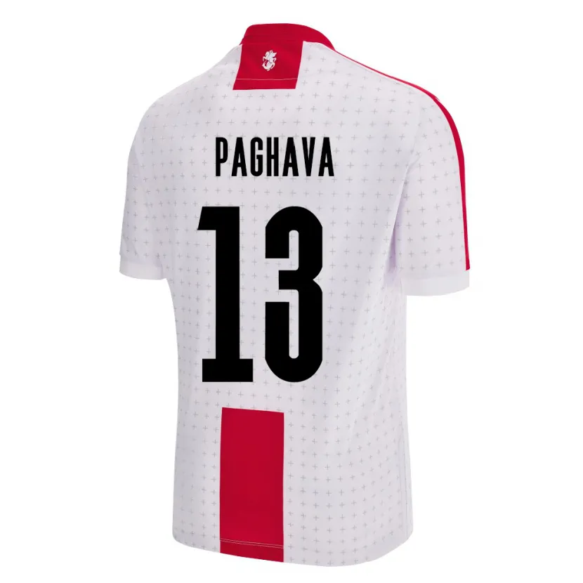 Danxen Dames Georgia Davit Paghava #13 Wit Thuisshirt Thuistenue 24-26 T-Shirt