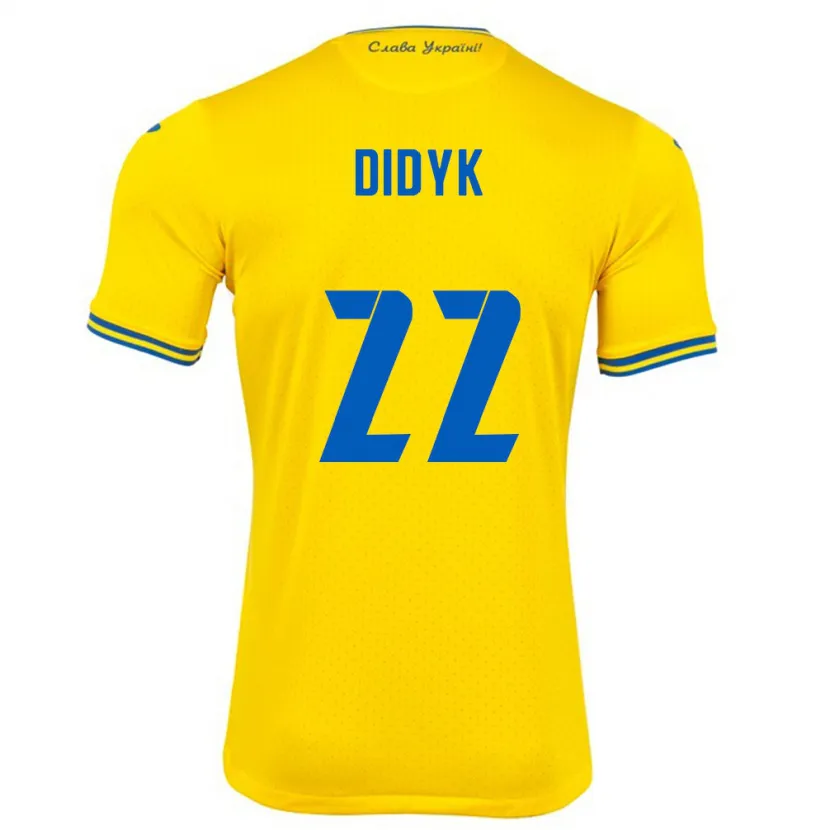 Danxen Dames Oekraïne Roman Didyk #22 Geel Thuisshirt Thuistenue 24-26 T-Shirt