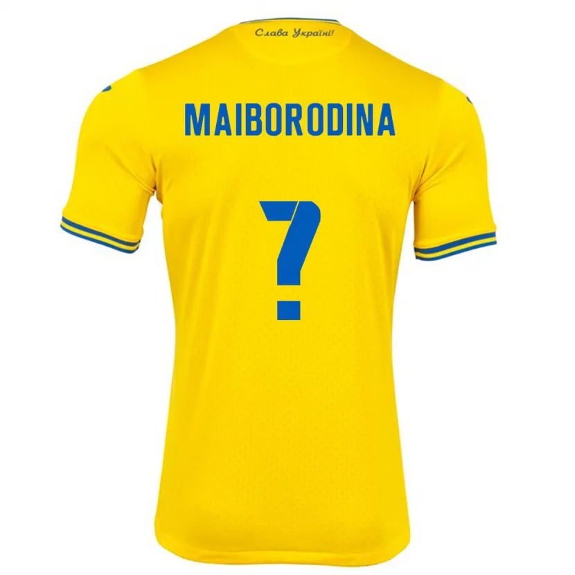 Danxen Dames Oekraïne Iryna Maiborodina #0 Geel Thuisshirt Thuistenue 24-26 T-Shirt