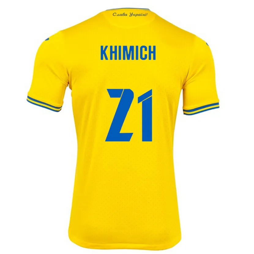 Danxen Dames Oekraïne Tamila Khimich #21 Geel Thuisshirt Thuistenue 24-26 T-Shirt