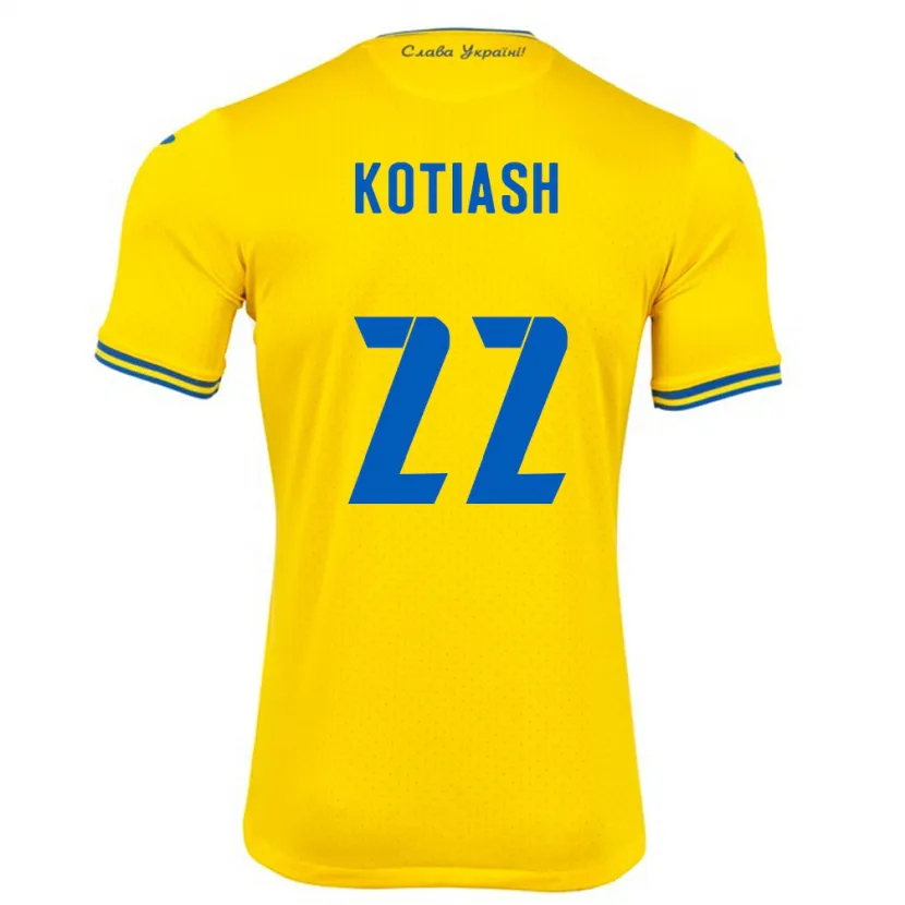 Danxen Dames Oekraïne Iryna Kotiash #22 Geel Thuisshirt Thuistenue 24-26 T-Shirt