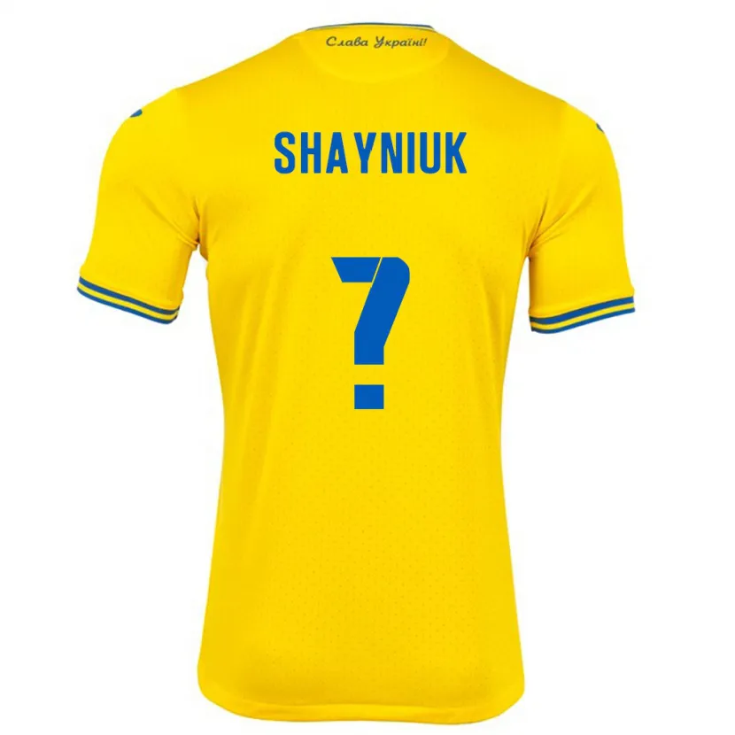 Danxen Dames Oekraïne Marina Shayniuk #0 Geel Thuisshirt Thuistenue 24-26 T-Shirt