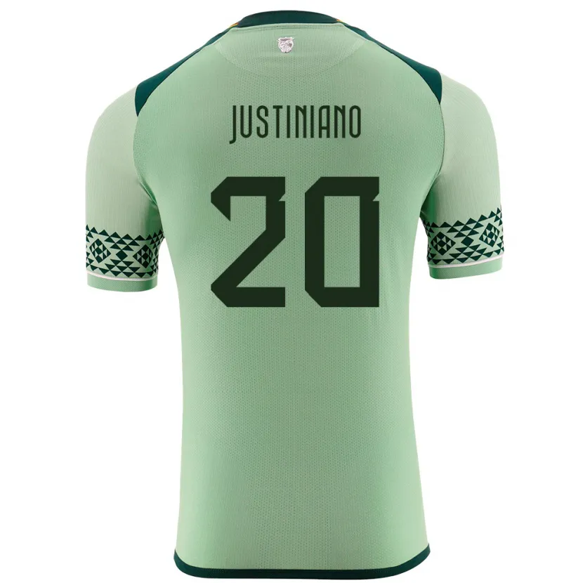 Danxen Dames Bolivia Leonardo Justiniano #20 Licht Groen Thuisshirt Thuistenue 24-26 T-Shirt