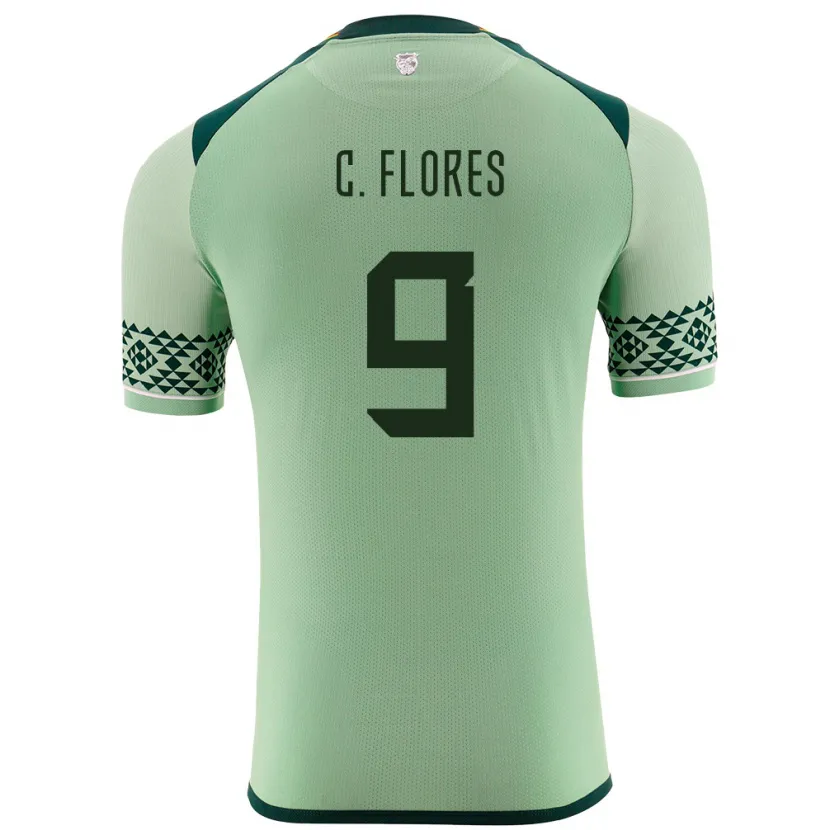 Danxen Dames Bolivia Cesar Flores #9 Licht Groen Thuisshirt Thuistenue 24-26 T-Shirt