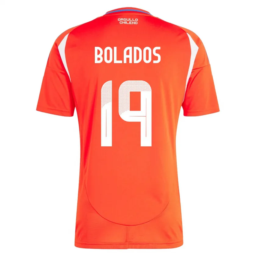 Danxen Dames Chili Marcos Bolados #19 Rood Thuisshirt Thuistenue 24-26 T-Shirt