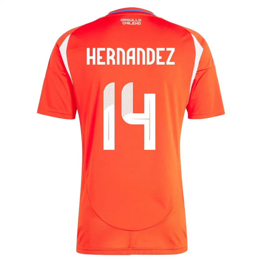 Danxen Dames Chili Leandro Hernández #14 Rood Thuisshirt Thuistenue 24-26 T-Shirt