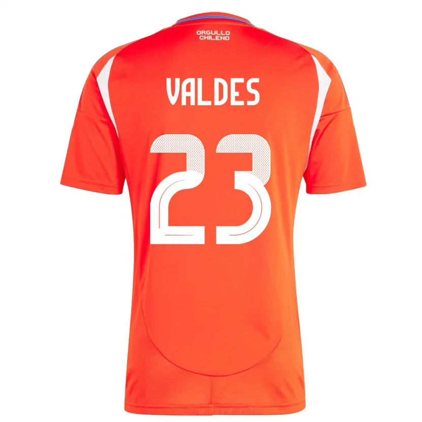 Danxen Dames Chili Francisco Valdés #23 Rood Thuisshirt Thuistenue 24-26 T-Shirt