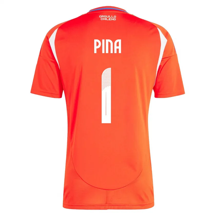 Danxen Dames Chili Cristóbal Piña #1 Rood Thuisshirt Thuistenue 24-26 T-Shirt