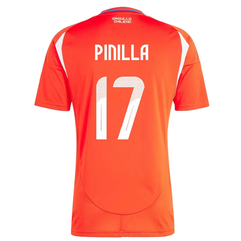 Danxen Dames Chili Fernanda Pinilla #17 Rood Thuisshirt Thuistenue 24-26 T-Shirt