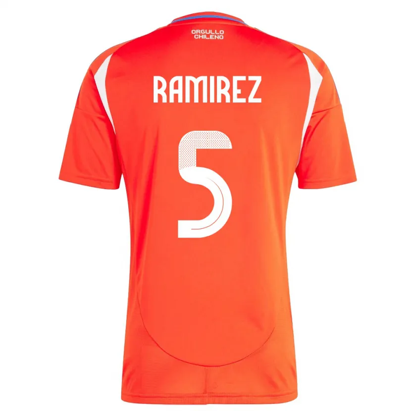 Danxen Dames Chili Fernanda Ramírez #5 Rood Thuisshirt Thuistenue 24-26 T-Shirt