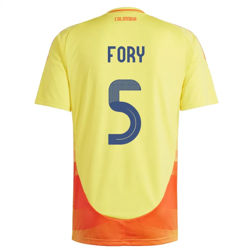 Danxen Dames Colombia Jimer Fory #5 Geel Thuisshirt Thuistenue 24-26 T-Shirt