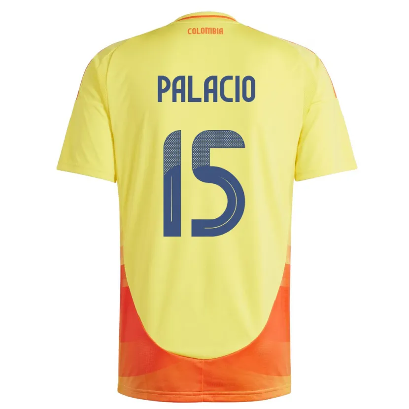Danxen Dames Colombia Nelson Palacio #15 Geel Thuisshirt Thuistenue 24-26 T-Shirt