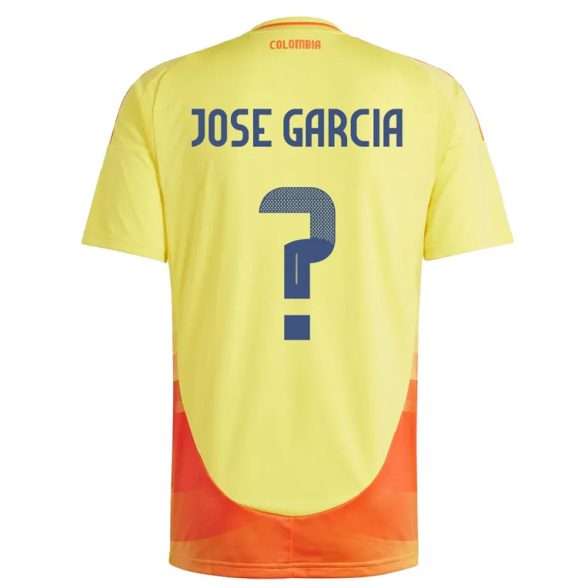 Danxen Dames Colombia José García #0 Geel Thuisshirt Thuistenue 24-26 T-Shirt