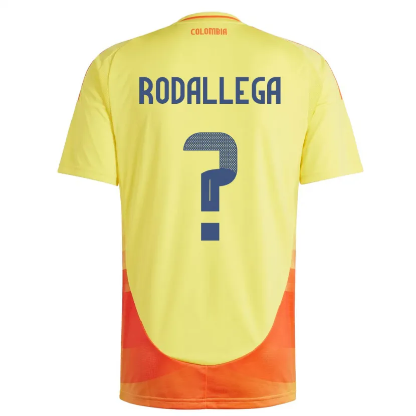 Danxen Dames Colombia Johan Rodallega #0 Geel Thuisshirt Thuistenue 24-26 T-Shirt