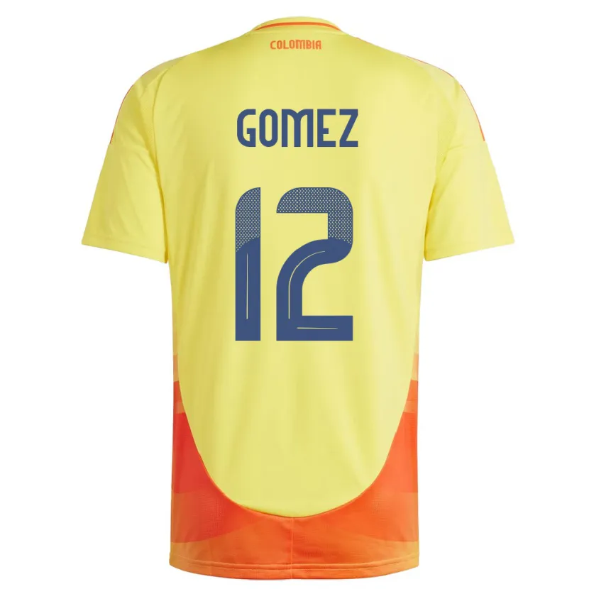 Danxen Dames Colombia Juan Gómez #12 Geel Thuisshirt Thuistenue 24-26 T-Shirt