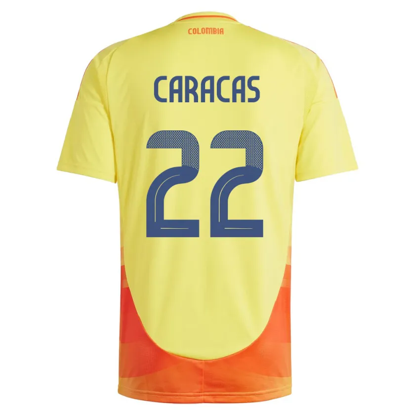 Danxen Dames Colombia Daniela Caracas #22 Geel Thuisshirt Thuistenue 24-26 T-Shirt