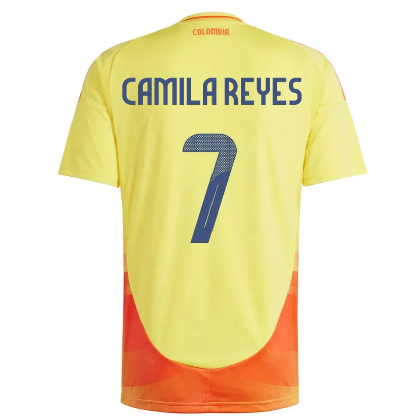 Danxen Dames Colombia María Camila Reyes #7 Geel Thuisshirt Thuistenue 24-26 T-Shirt