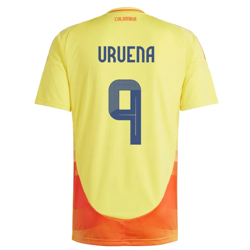 Danxen Dames Colombia Gabriela Urueña #9 Geel Thuisshirt Thuistenue 24-26 T-Shirt