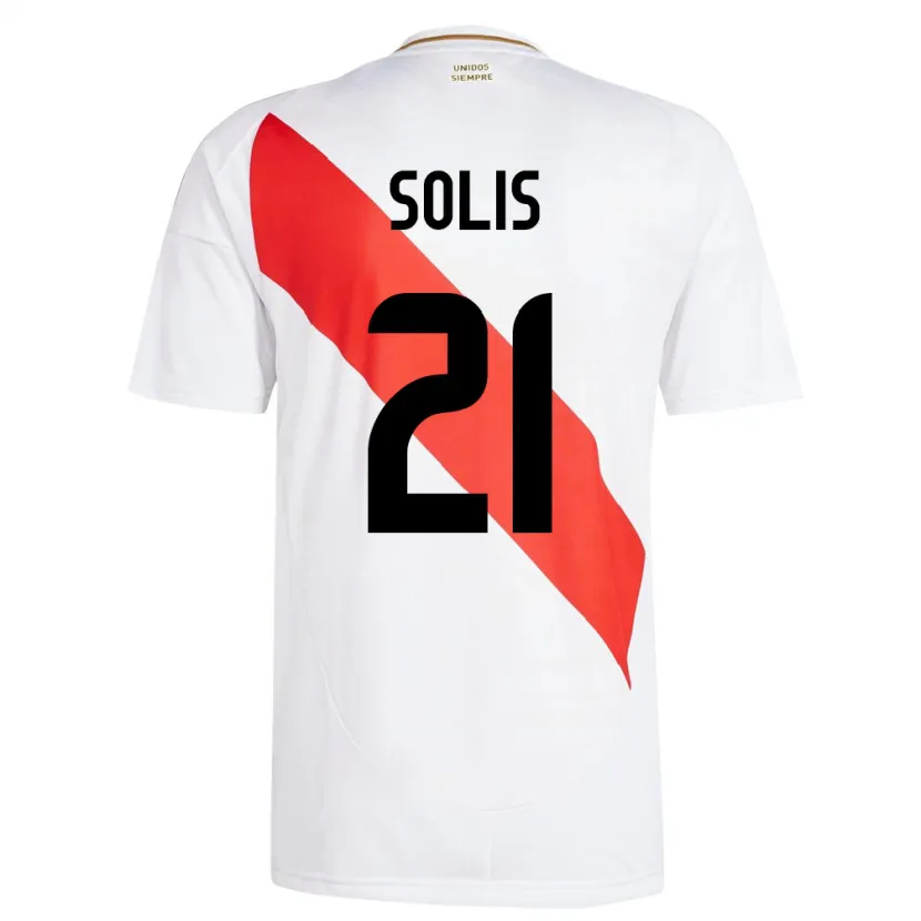 Danxen Dames Peru Renato Solís #21 Wit Thuisshirt Thuistenue 24-26 T-Shirt