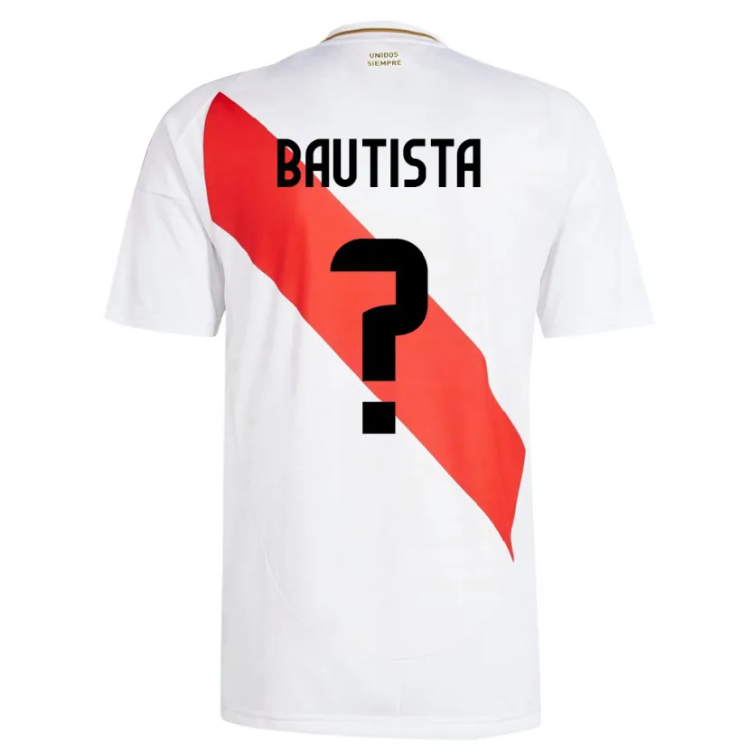 Danxen Dames Peru César Bautista #0 Wit Thuisshirt Thuistenue 24-26 T-Shirt