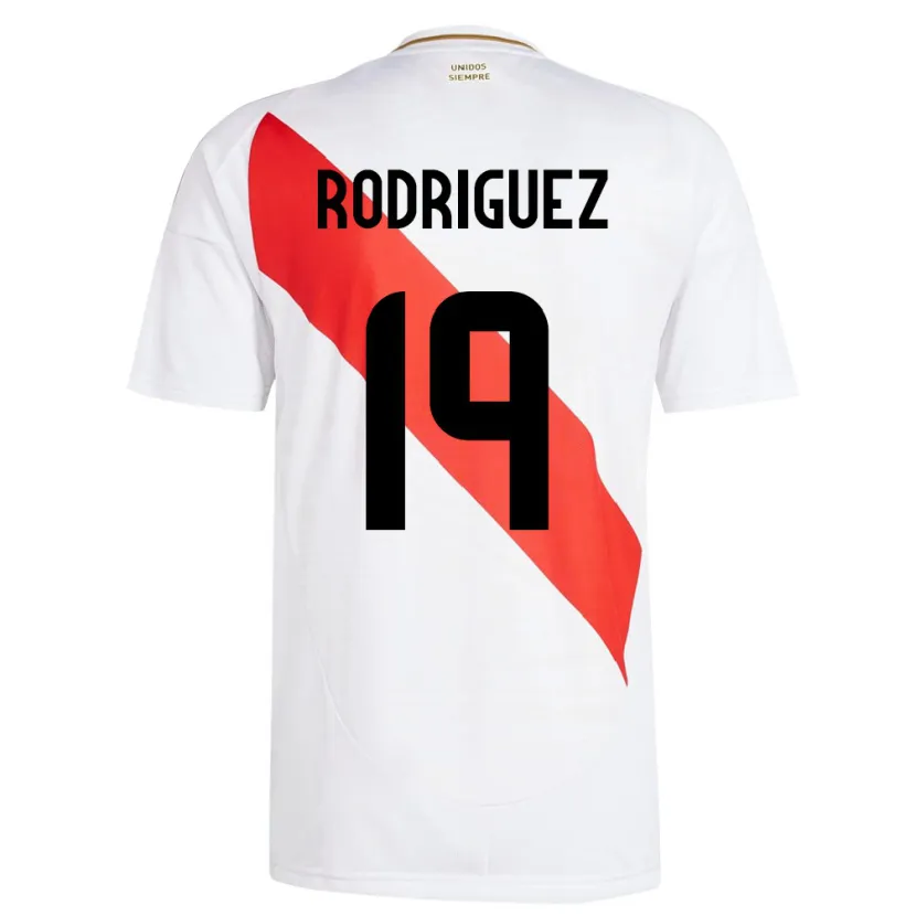 Danxen Dames Peru Mateo Rodríguez #19 Wit Thuisshirt Thuistenue 24-26 T-Shirt