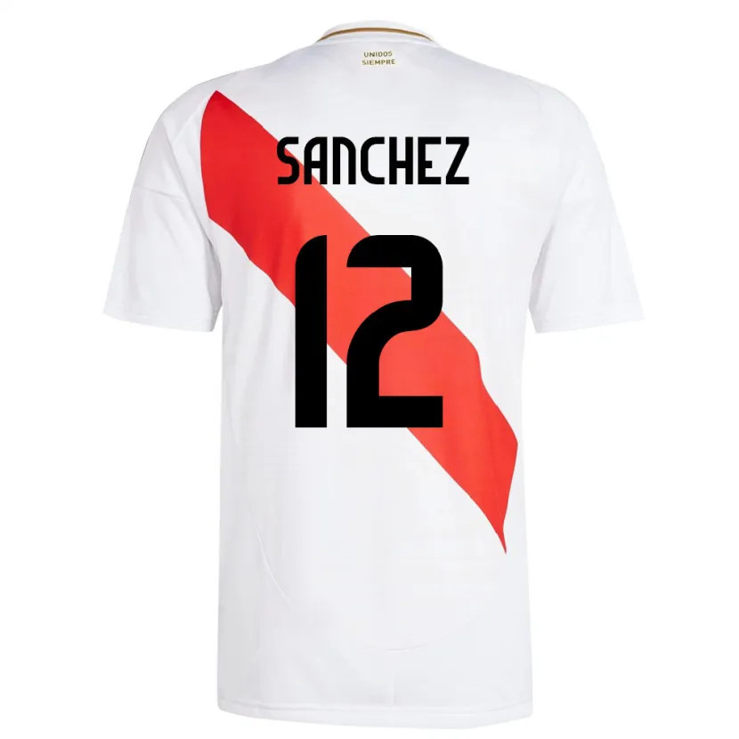 Danxen Dames Peru Maryory Sánchez #12 Wit Thuisshirt Thuistenue 24-26 T-Shirt
