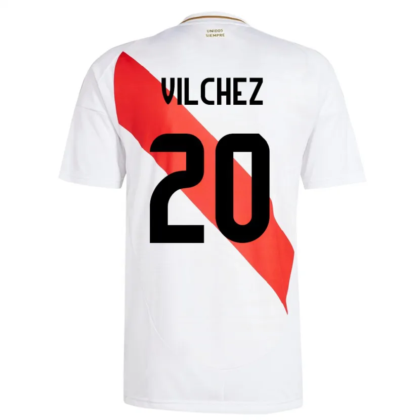 Danxen Dames Peru Alondra Vílchez #20 Wit Thuisshirt Thuistenue 24-26 T-Shirt