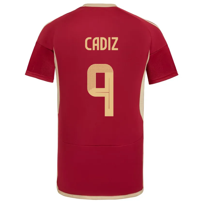Danxen Dames Venezuela Jhonder Cádiz #9 Bourgondië Thuisshirt Thuistenue 24-26 T-Shirt