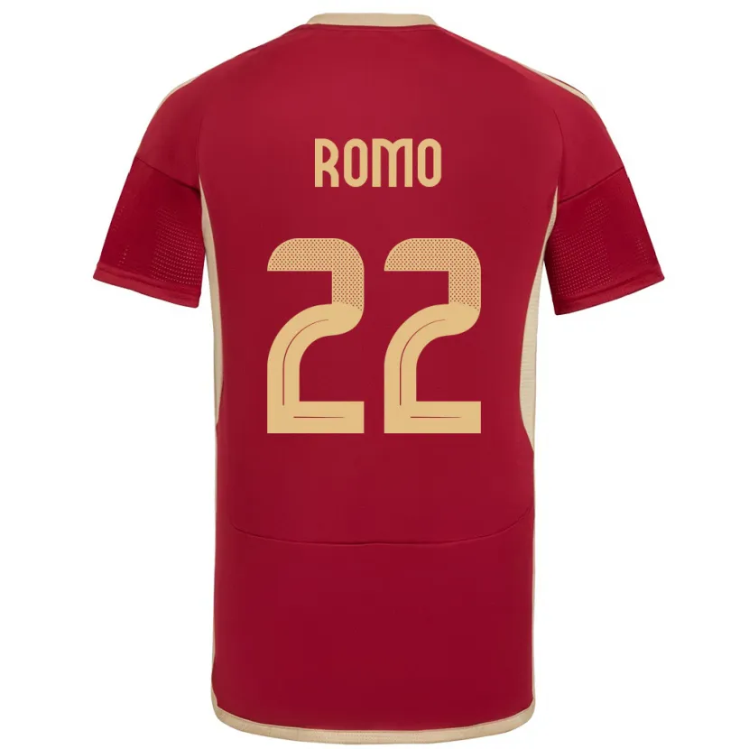 Danxen Dames Venezuela Rafael Romo #22 Bourgondië Thuisshirt Thuistenue 24-26 T-Shirt
