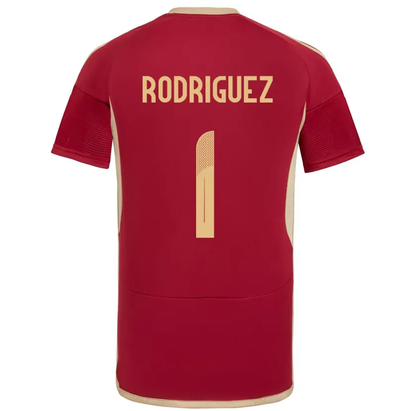 Danxen Dames Venezuela Samuel Rodriguez #1 Bourgondië Thuisshirt Thuistenue 24-26 T-Shirt
