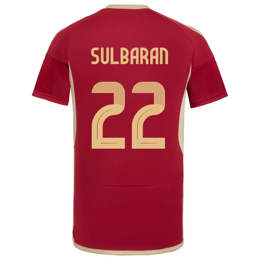Danxen Dames Venezuela Manuel Sulbarán #22 Bourgondië Thuisshirt Thuistenue 24-26 T-Shirt