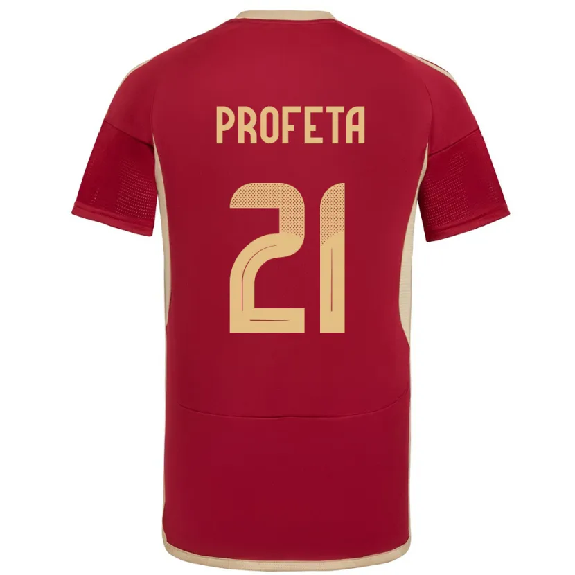 Danxen Dames Venezuela Nicola Profeta #21 Bourgondië Thuisshirt Thuistenue 24-26 T-Shirt