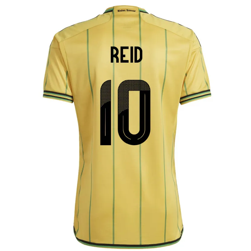 Danxen Dames Jamaica Bobby De Cordova-Reid #10 Geel Thuisshirt Thuistenue 24-26 T-Shirt