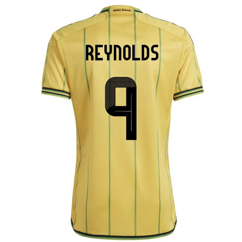 Danxen Dames Jamaica Fabian Reynolds #9 Geel Thuisshirt Thuistenue 24-26 T-Shirt