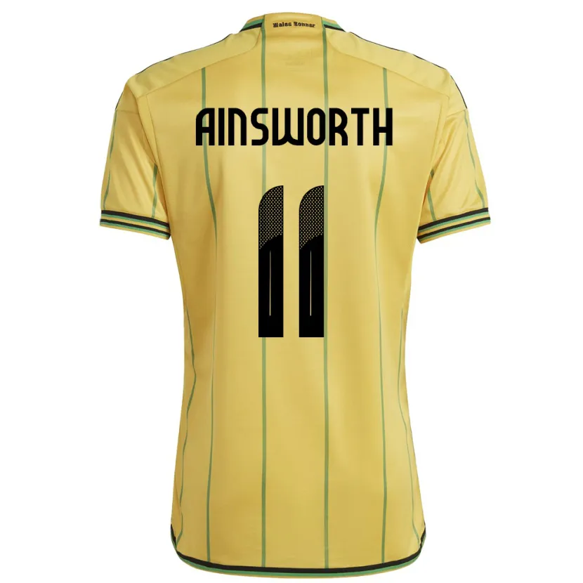 Danxen Dames Jamaica Christopher Ainsworth #11 Geel Thuisshirt Thuistenue 24-26 T-Shirt