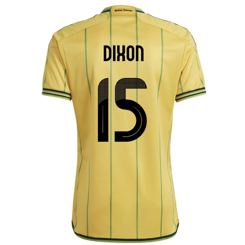 Danxen Dames Jamaica Ahir Dixon #15 Geel Thuisshirt Thuistenue 24-26 T-Shirt