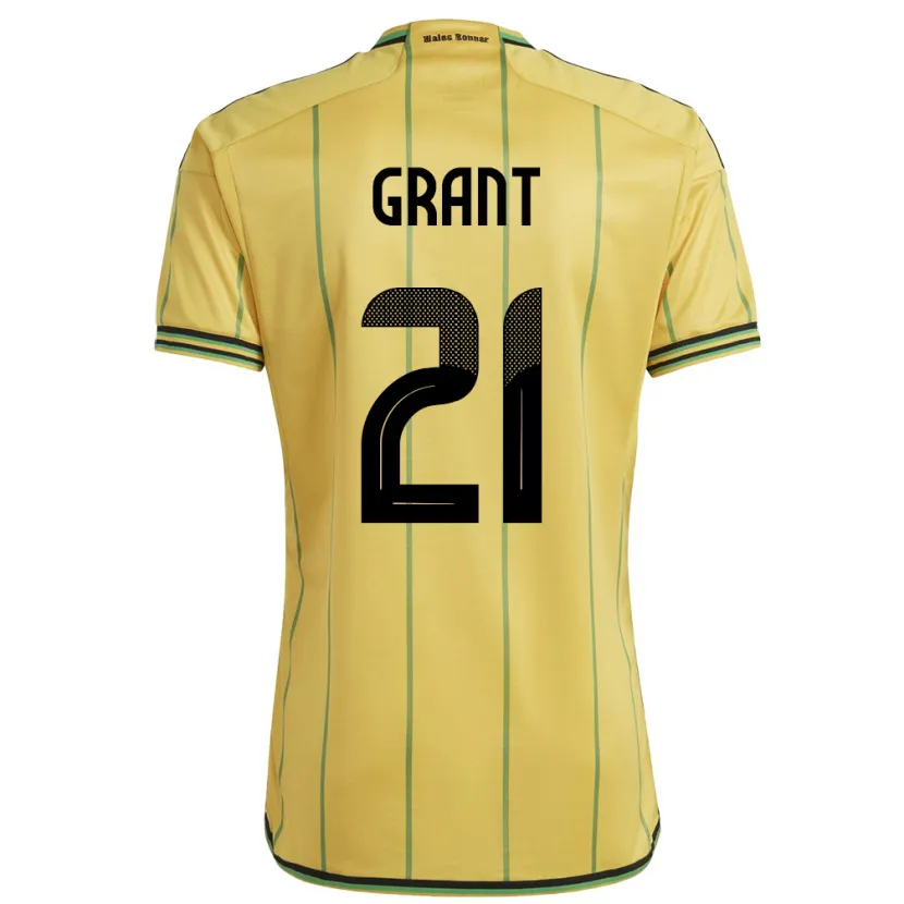 Danxen Dames Jamaica Joshua Grant #21 Geel Thuisshirt Thuistenue 24-26 T-Shirt