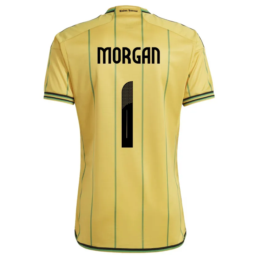 Danxen Dames Jamaica Aliyah Morgan #1 Geel Thuisshirt Thuistenue 24-26 T-Shirt