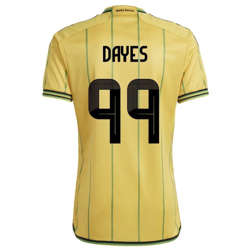 Danxen Dames Jamaica Malikae Dayes #99 Geel Thuisshirt Thuistenue 24-26 T-Shirt
