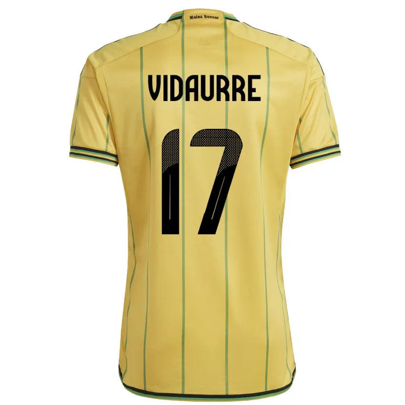Danxen Dames Jamaica Zoe Vidaurre #17 Geel Thuisshirt Thuistenue 24-26 T-Shirt