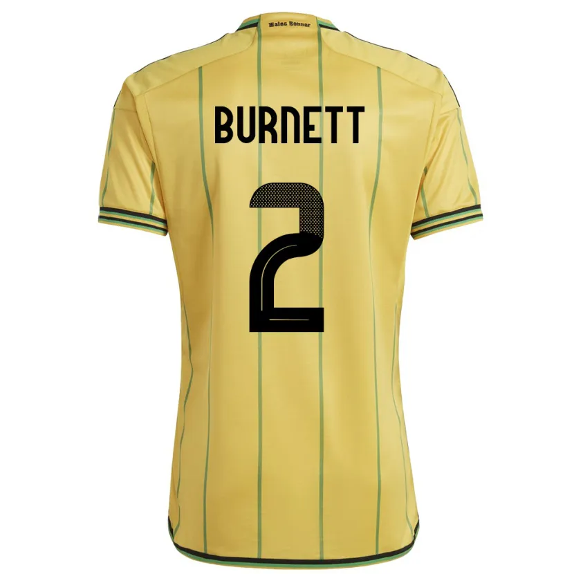 Danxen Dames Jamaica Theanna Burnett #2 Geel Thuisshirt Thuistenue 24-26 T-Shirt