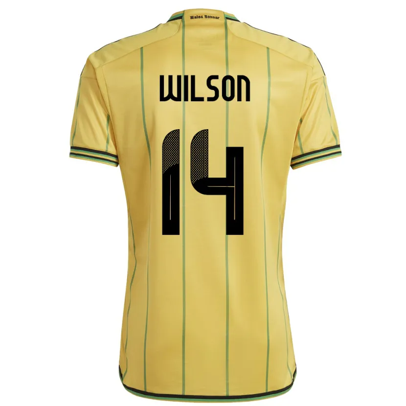 Danxen Dames Jamaica Siobhan Wilson #14 Geel Thuisshirt Thuistenue 24-26 T-Shirt