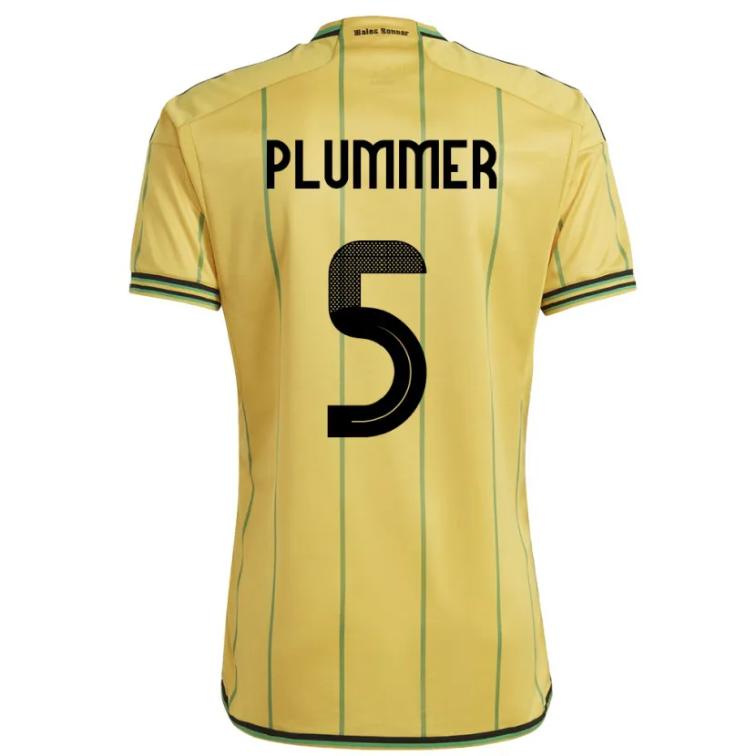 Danxen Dames Jamaica Konya Plummer #5 Geel Thuisshirt Thuistenue 24-26 T-Shirt
