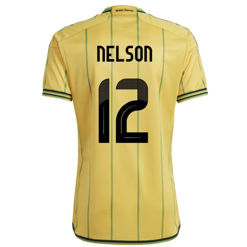 Danxen Dames Jamaica Tyiesha Nelson #12 Geel Thuisshirt Thuistenue 24-26 T-Shirt