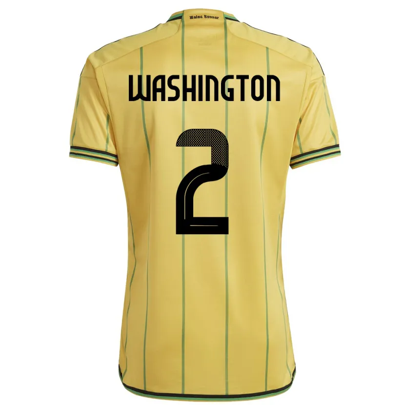 Danxen Dames Jamaica Solai Washington #2 Geel Thuisshirt Thuistenue 24-26 T-Shirt