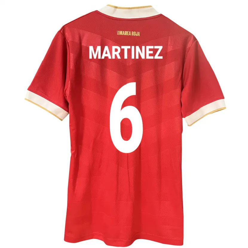 Danxen Dames Panama Christian Martínez #6 Rood Thuisshirt Thuistenue 24-26 T-Shirt