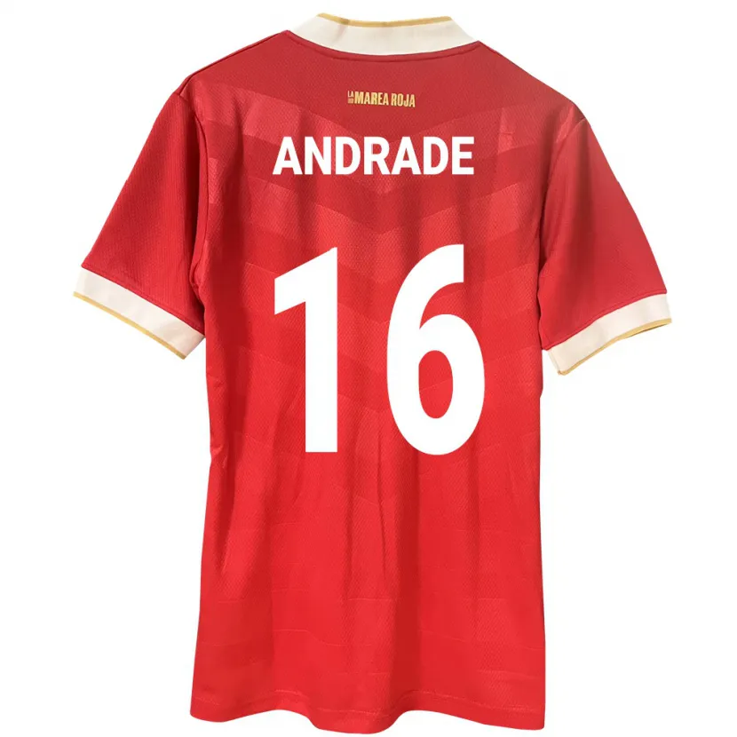 Danxen Dames Panama Andrés Andrade #16 Rood Thuisshirt Thuistenue 24-26 T-Shirt