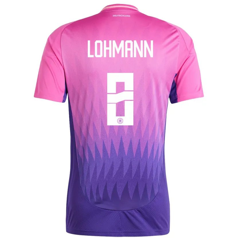 Danxen Dames Duitsland Sydney Lohmann #8 Roze Paars Uitshirt Uittenue 24-26 T-Shirt